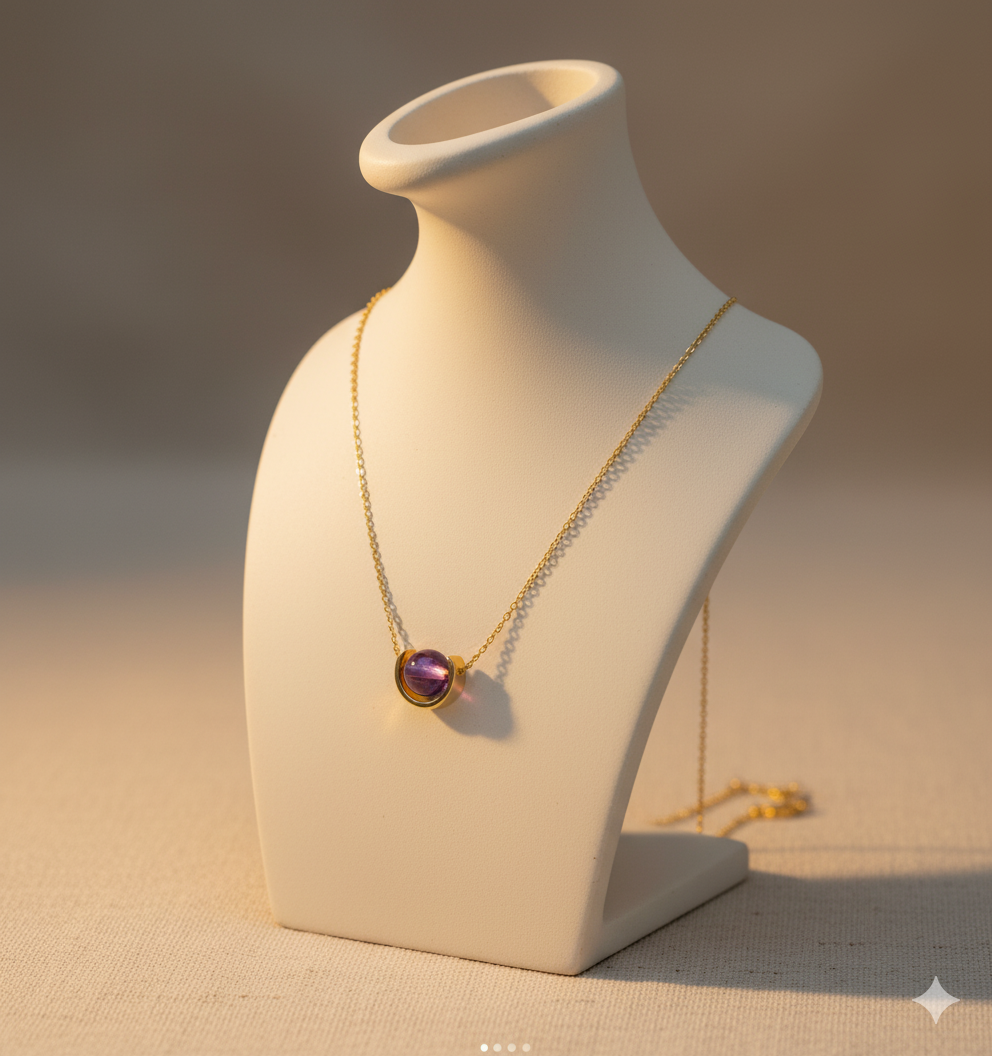 Amethyst Gold-Plated Necklace