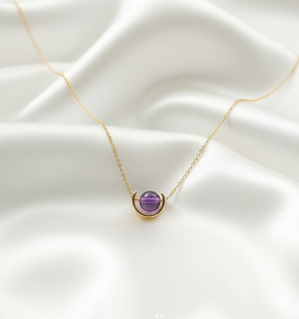 Amethyst Gold-Plated Necklace
