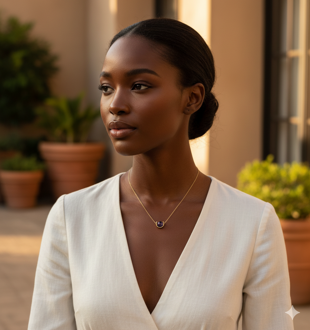 Amethyst Gold-Plated Necklace
