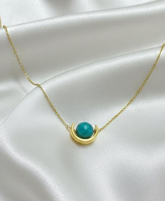 December - Turquoise Gold-Plated Necklace