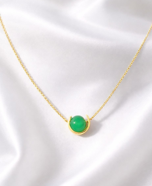 May - Jade Gold-Plated Necklace