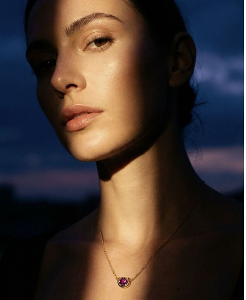 January - Garnet Gold-Plated Necklace